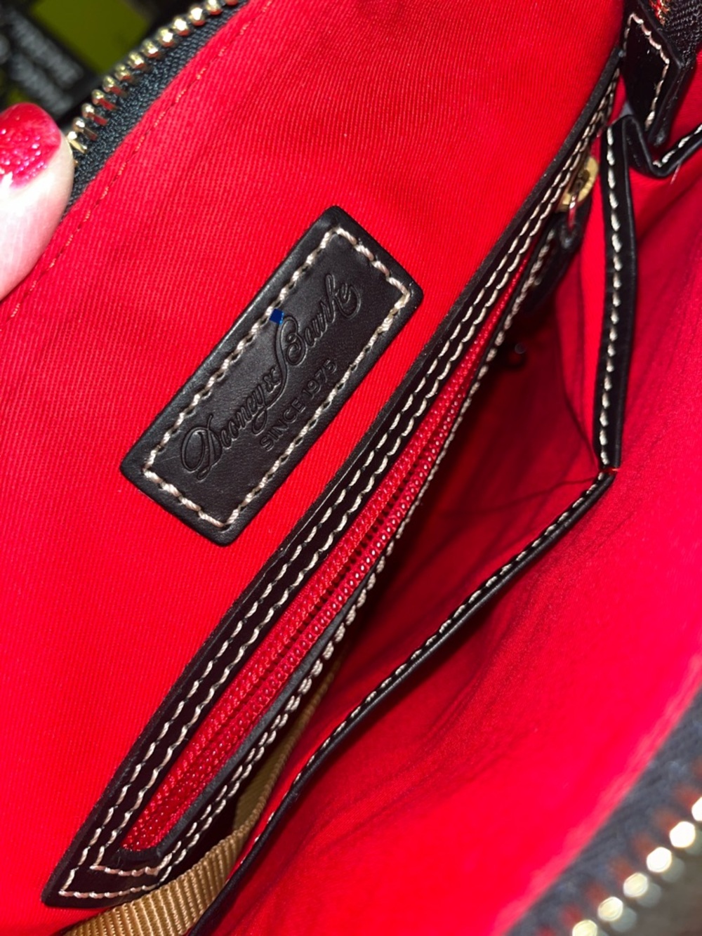 Dooney & Bourke Black Pebble Leather Crossbody with Front Zip NWT - Picture 9 of 13